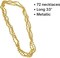 4E's Novelty 72 Pack Gold Beads Necklaces Bulk for St Patricks Day Beads Mecklace, Mardi Gras Beads, Great for Pirate Themed Party Supplies, Gatsby Roaring 20's 1920s Accessories Favors